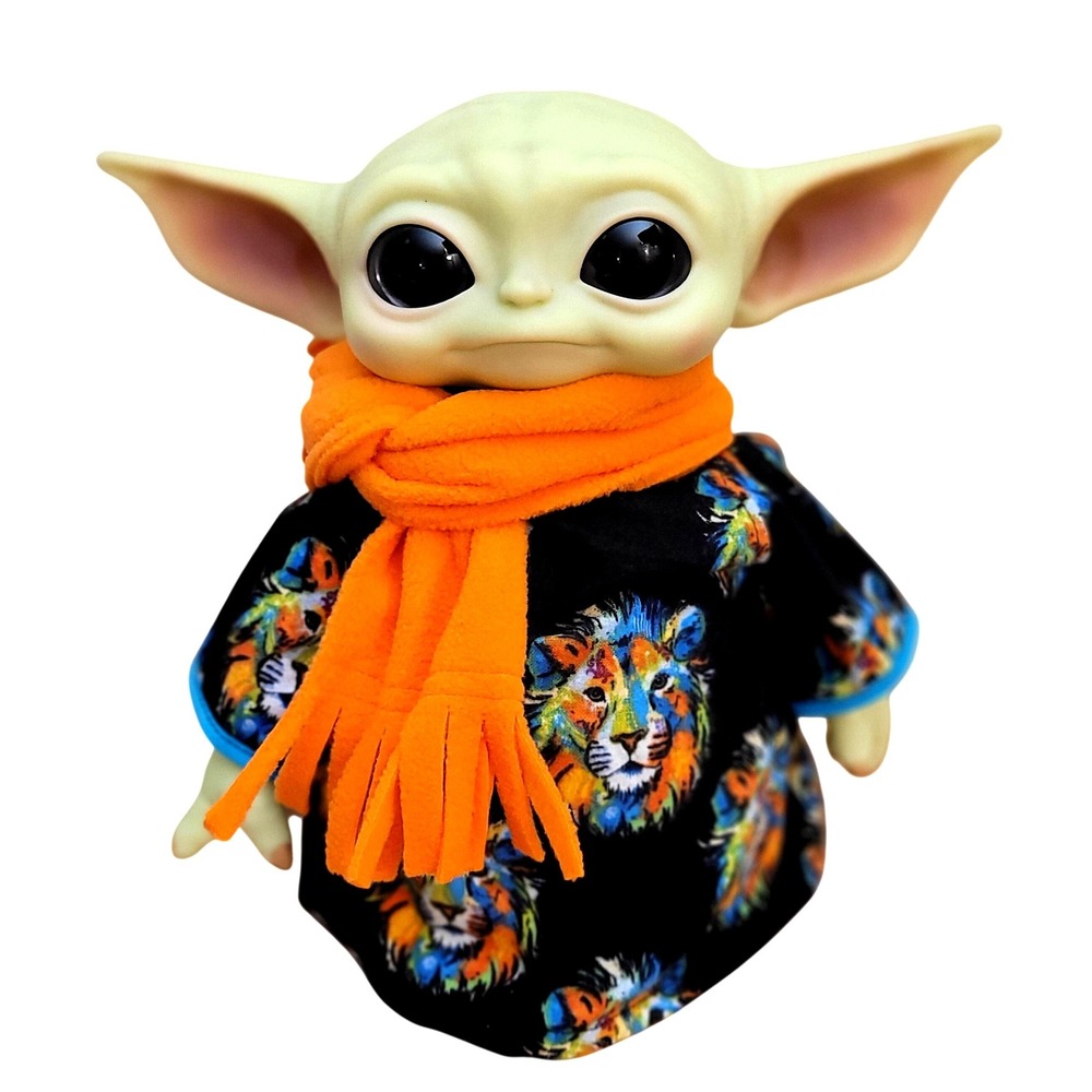 Handmade Lion Outfit & Scarf for 11" Mattel Grogu Child Baby Yoda Dolls Clothing